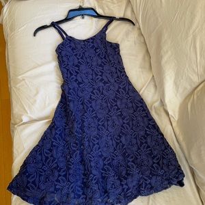 girls size 10/12 navy laced dress